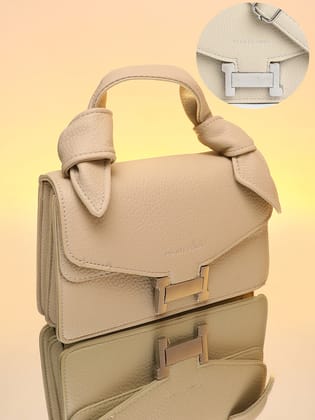 The Monogram Sash Hand Bag - Bone White-Handbag