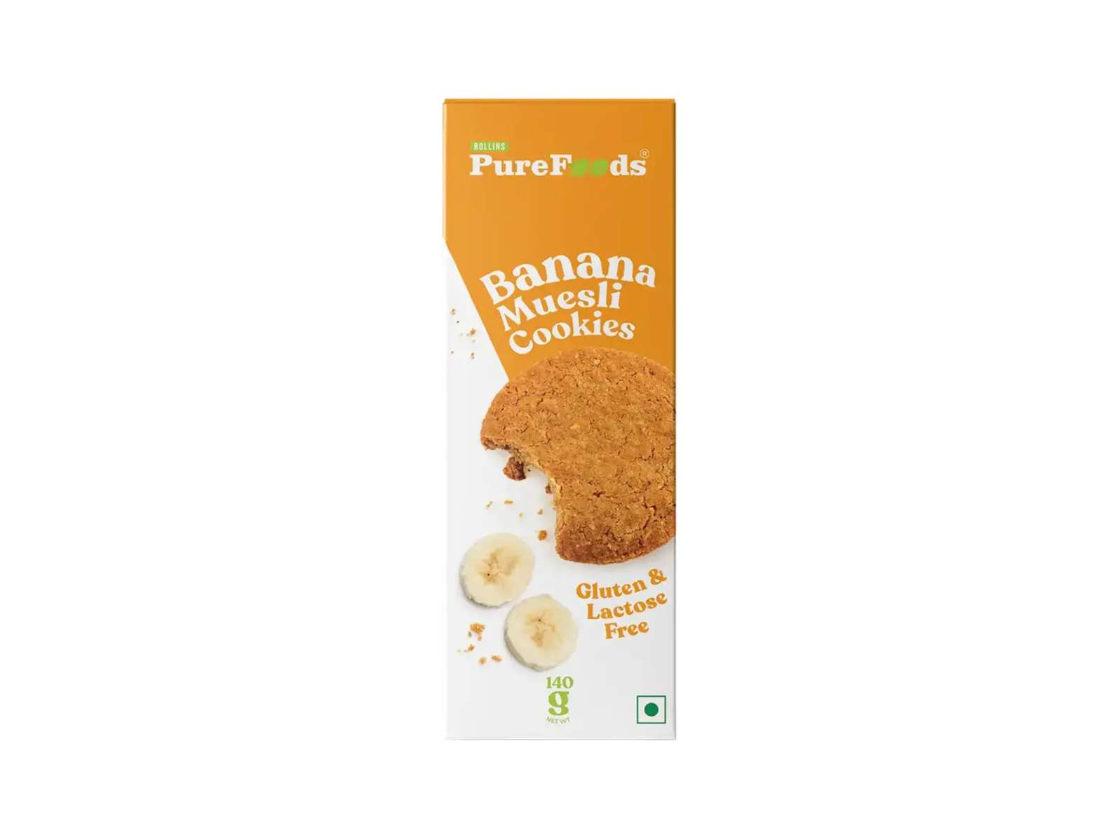 PureFoods Gluten-Free Banana Muesli Cookies - 140g - Pack of 2