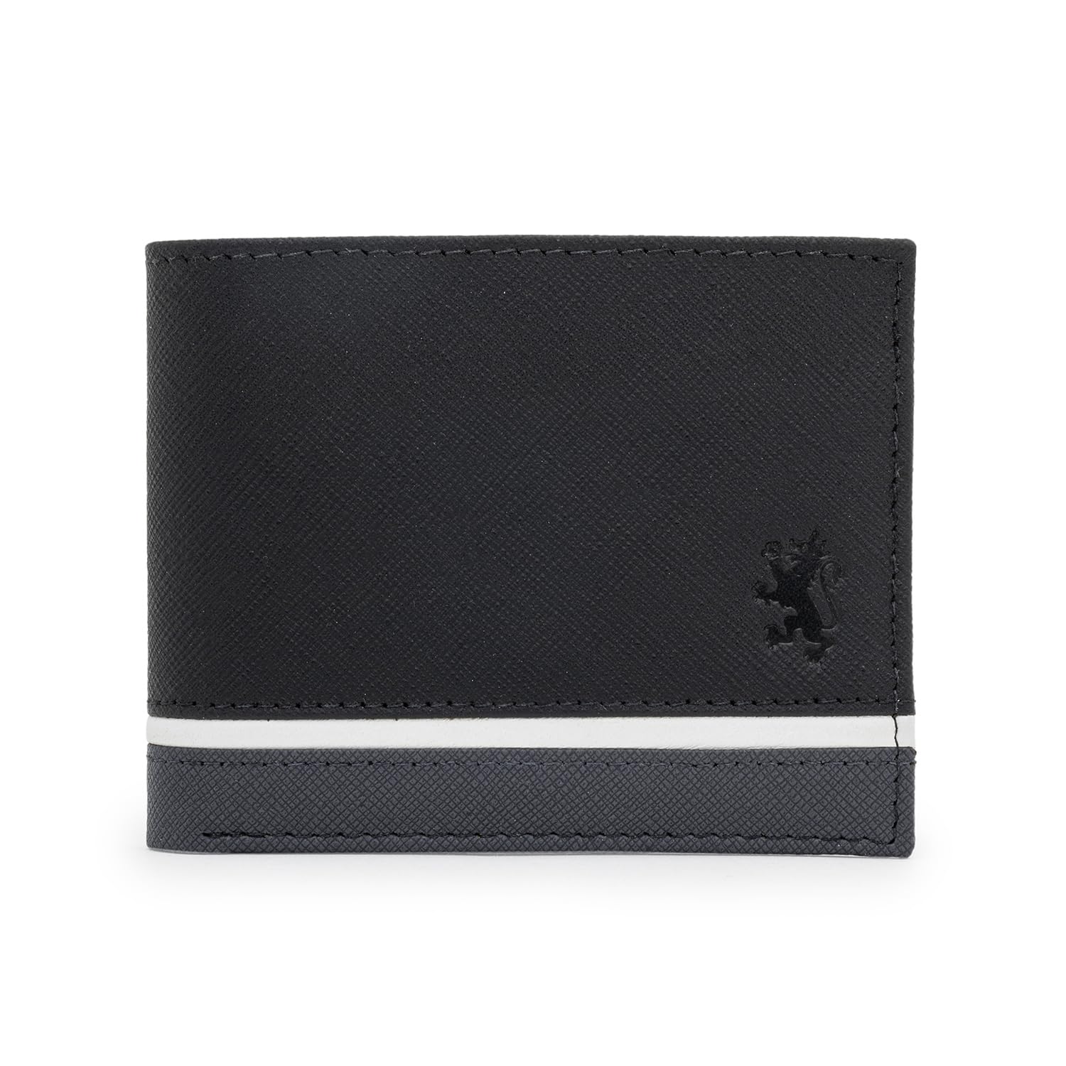 Red Tape Black Men's Leather Wallet | RFID Blocking Bifold Purse for Men with Card Holder & Cash Compartments | Slim & Stylish Wallet for Daily Use, Travel & Gifting