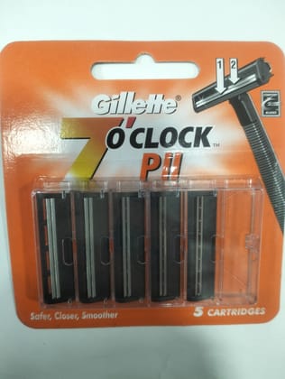 Gillette O'clock Pli 5 cartridges 