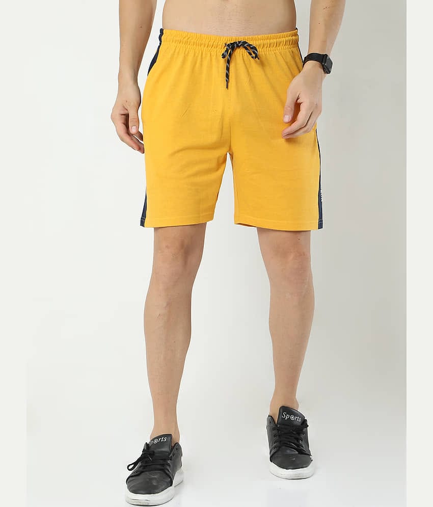 Ardeur Fashions Yellow Cotton Blend Men's Shorts ( Pack of 1 )
