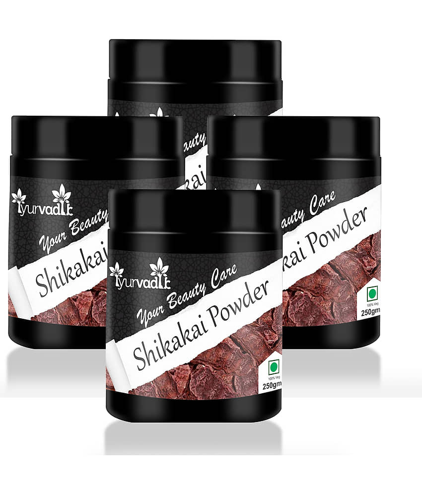 iYURVADIK 100% Pure Organic Shikakai Hair Scalp Treatment 1000 g Pack of 4