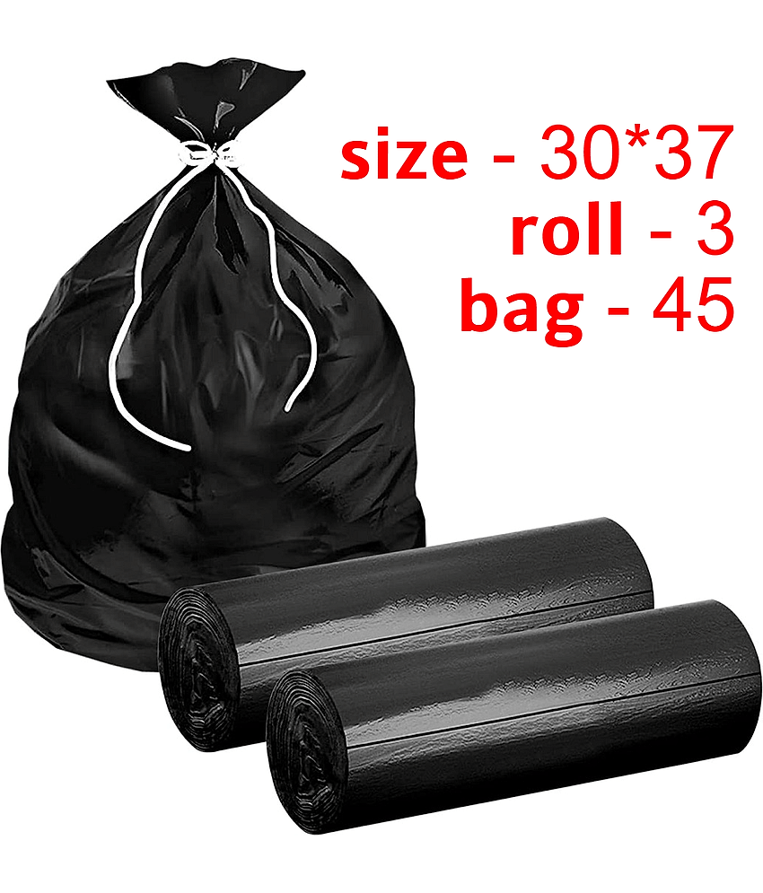 Arni Black Virgin Plastic Dustbin and Garbage bags