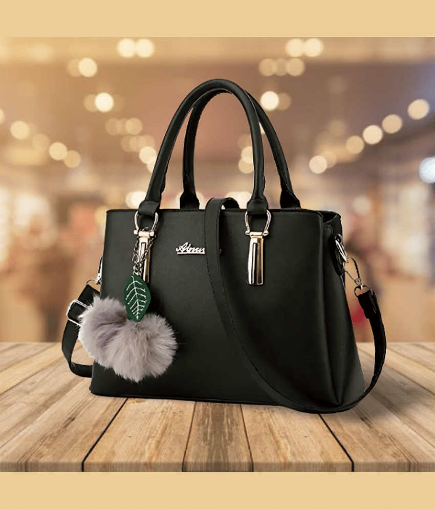 The monaina crapt Shoulder Bag PU Set of 1 ( Black )