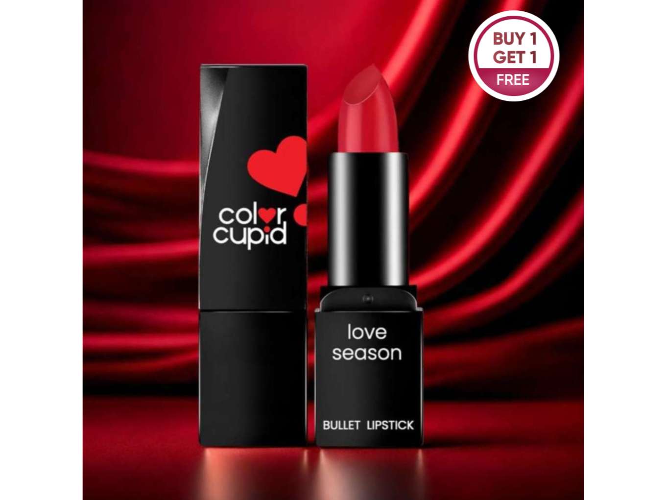 BUY 1 GET 1 - Color Cupid Love Season Velvety Bullet Lipstick - Sunset Crimson - 4.1 g