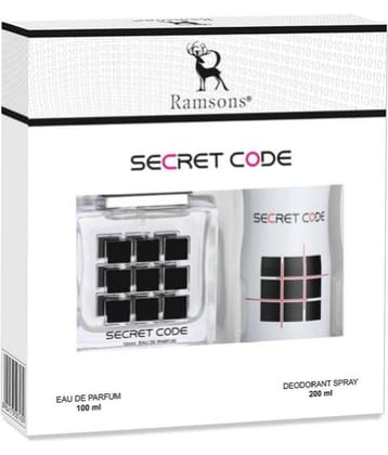 Ramsons - SECRET CODE Gift Pack For Men 1 Eau De Parfum 1 Deodorant 100 ml x 200 ml (Pack of 2)