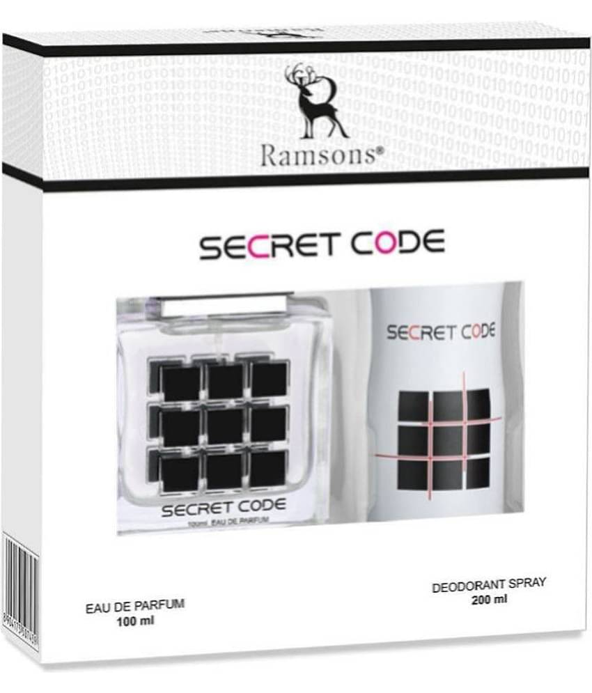 Ramsons - SECRET CODE Gift Pack For Men 1 Eau De Parfum 1 Deodorant 100 ml x 200 ml (Pack of 2)