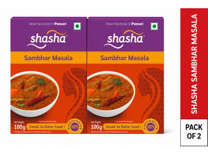 Shasha Sambhar Masala - 100gm ( Pack of 2 )