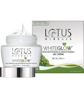 Lotus Herbals Whiteglow Skin Whitening & Brightening Gel Cream SPF 25 Pa +++, 40g (Pack of 1)