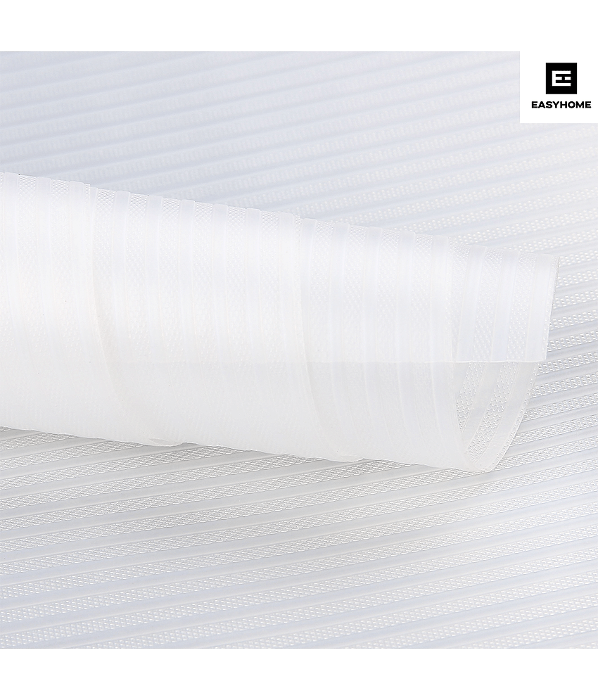 EASYHOME Multipurpose 45cm x 10m Waterproof EVA Lines Anti Slip Mat for Kitchen, Bathroom Cabinet Kitchen Drawer Shelf Mats Liner Sheets Roll, Non-Slip Fridge Mat, Table Mat (45cmx10 Mtr Roll, Clear)