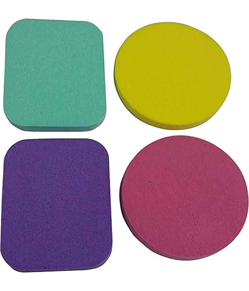 FOK Foundation Applicator Colorful Sponge 4 no.s Cosmetic Makeup Powder Puff