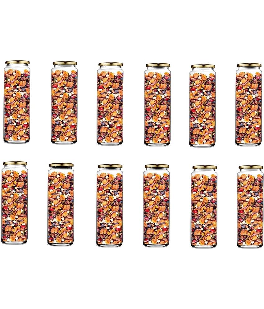 Somil - Storage Container Glass Transparent Utility Container ( Set of 12 )