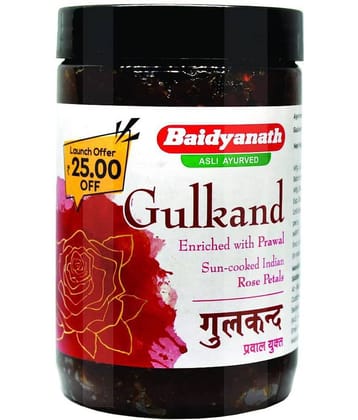 Baidyanath Gulkand, Enriched With Prawal, Sun-Cooked Indian Rose Petal, 400 G Baidyanath Gulkand, Enriched With Prawal, Sun-Cooked Indian Rose Petal, 400 G
