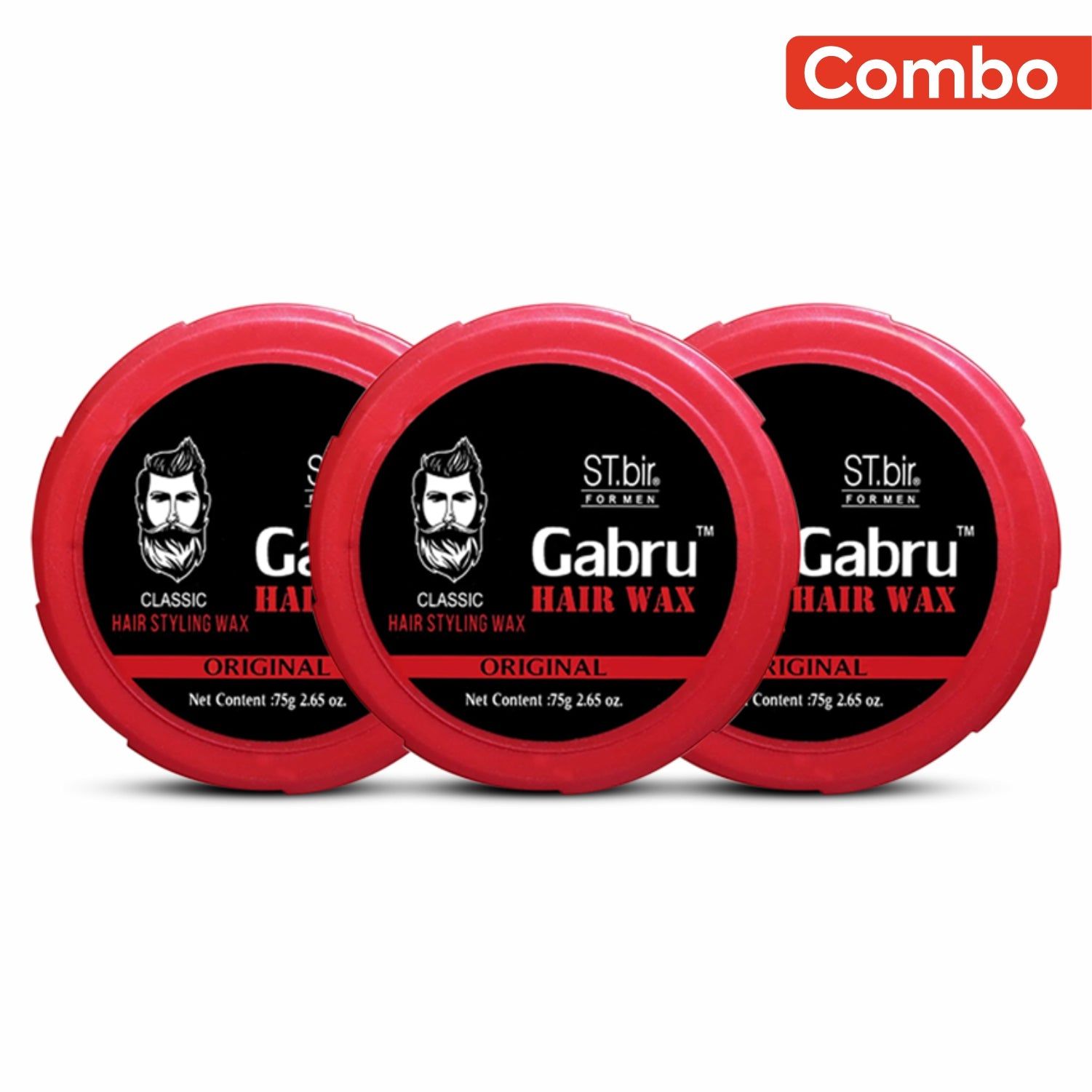 ST.Bir Gabru Hair Styling Wax Classic 75gm (Pack of 3)