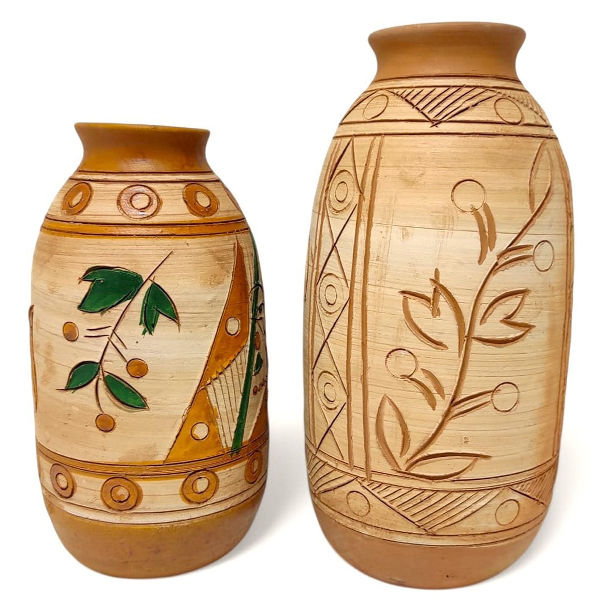 NATURE TOUCH TERRACOTTA FLOWER'S VASE SET OF 2
