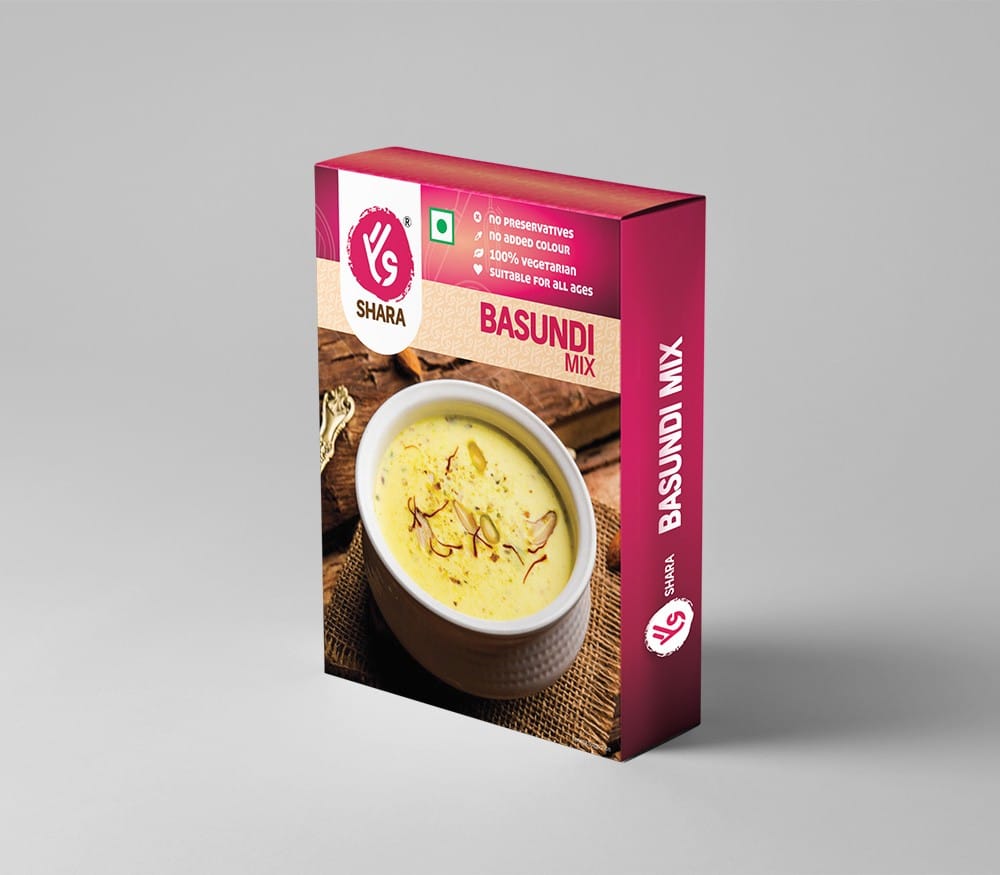 Shara Basundi Mix (100g) | Authentic Traditional Indian Dessert Instant Mix | No Preservatives & 100% Vegetarian | Quick Preparation
