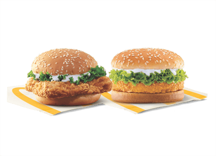 McChicken Burger + McSpicy Chicken Burger