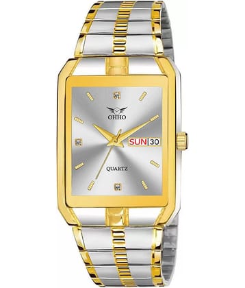 OHHO Gold Stainless Steel Analog Men's Watch