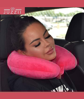 JUZZII Pink Neck Pillow ( Pack of 1 )