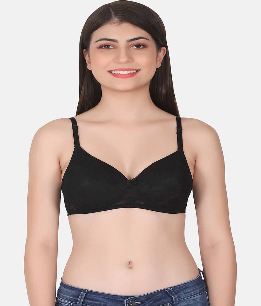 LACYLUXE Net Lightly Padded Women's T-Shirt Bra ( Black )