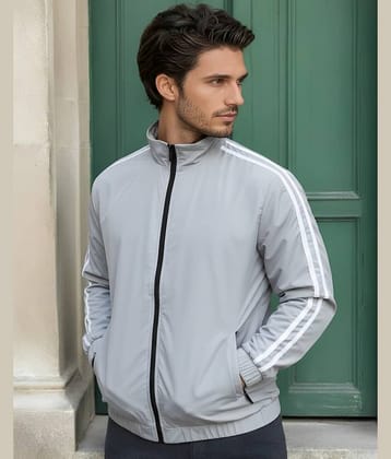 PLUS PARADISE Polyester Men's Windcheater Jacket - Grey ( Pack of 1 )