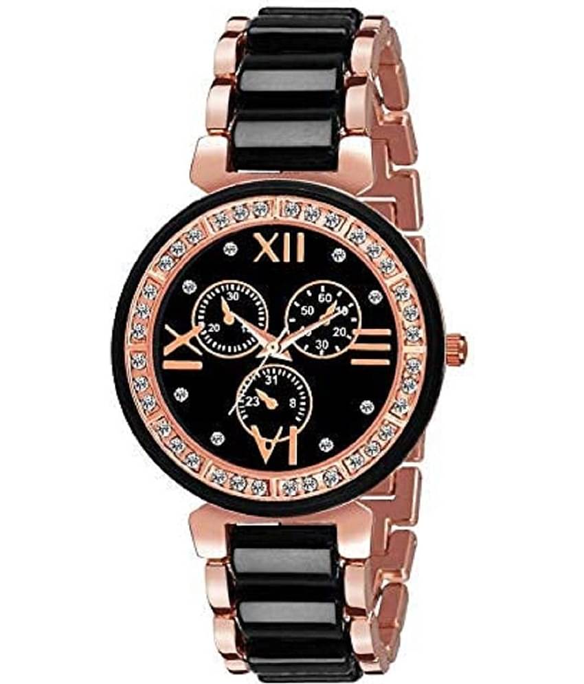DECLASSE - Black Metal Analog Womens Watch