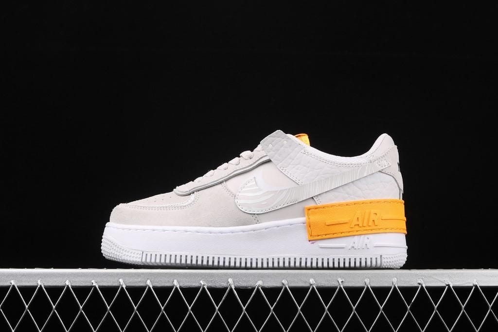 NikeWMNS Air Force 1 AF1 Low Shadow - Vast Grey/Laser Orange-Euro 36