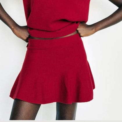 Knit skater skirt-XS
