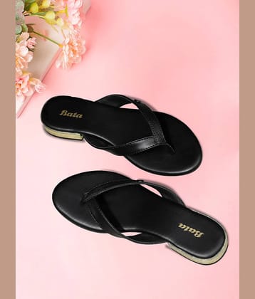Bata Black Women's Thong Flip Flop
