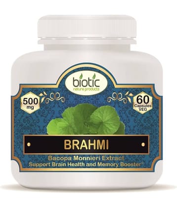 Biotic Brahmi Capsules ( Bacopa Monnieri Extract ) 500mg Capsule 60 no.s