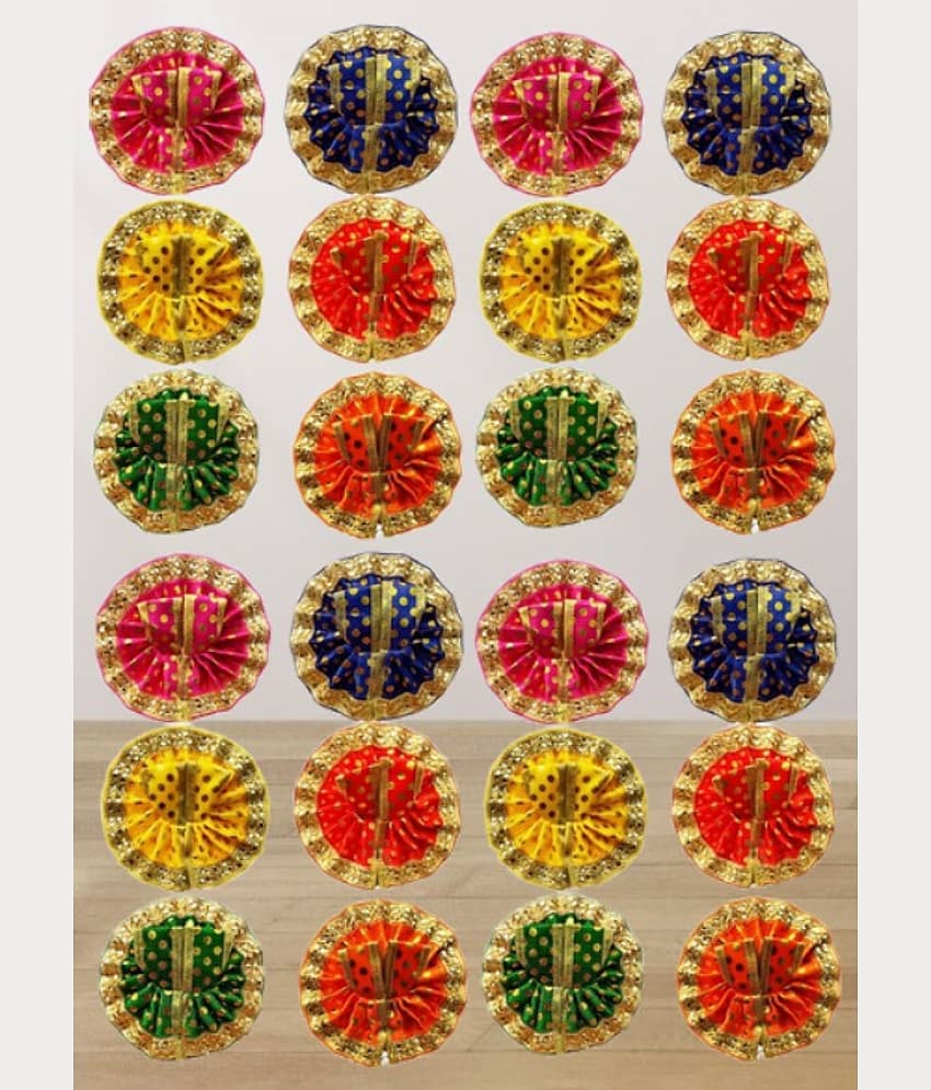 Green Spiritual Laddu Gopal Multicolor Cotton Dress ( Pack of 1 )