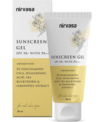 Nirvasa - SPF 50 Sunscreen Gel For Normal Skin ( Pack of 1 )