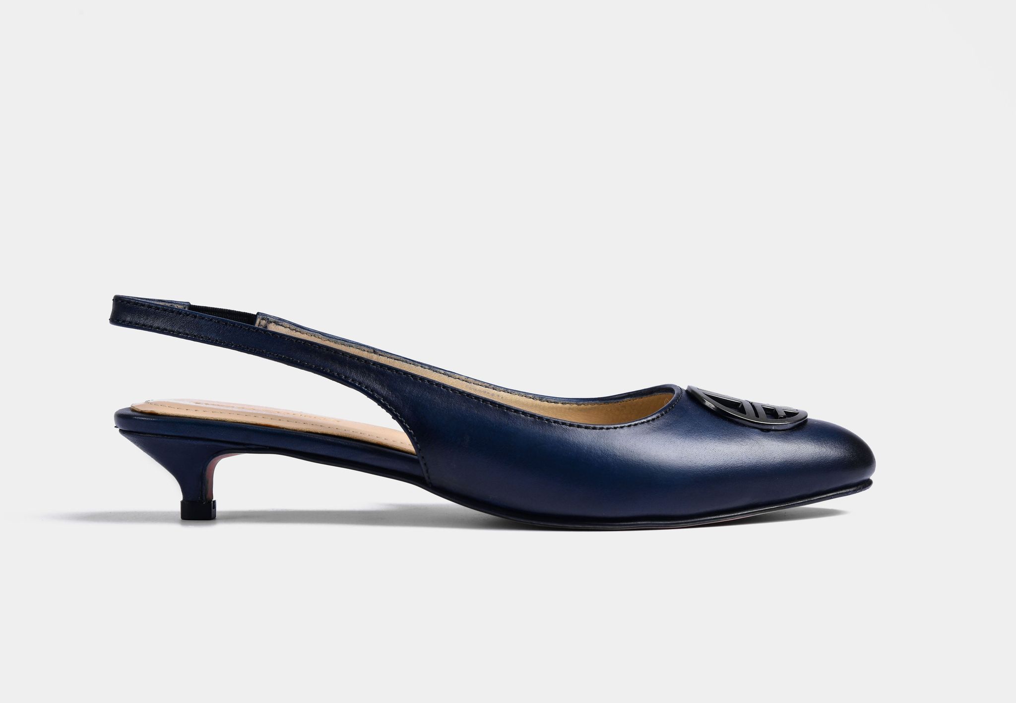 AURORA BLUE PATINA KITTEN PUMP-EU 36/UK 3