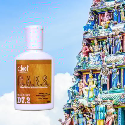 DOT Homecare Products | CABS 50ml - Copper Aluminium, Brass, Stainless Steel, Silver Cleaner | Instant clean, No Itchiness, No Black Marks, Shine lasts upto 7 days (50ml)