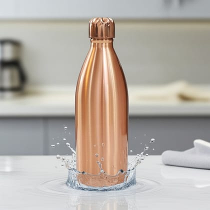 Pure Copper Drinking Water Bottle 900 ML | Healthy Lifestyle Bottle , Height : 11.5 Inch (BCMAS202 H)
