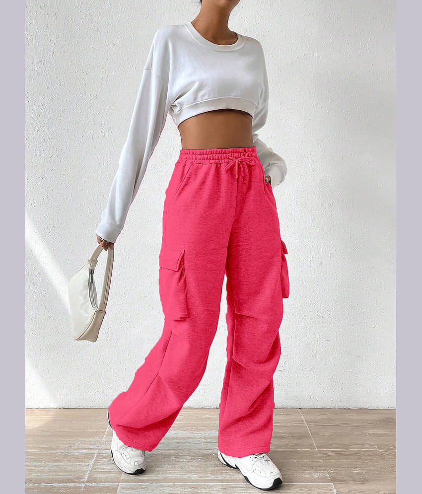 SAKHWALA Pack of 1 Polyester Baggy Women's Cargo Pants ( Wine )