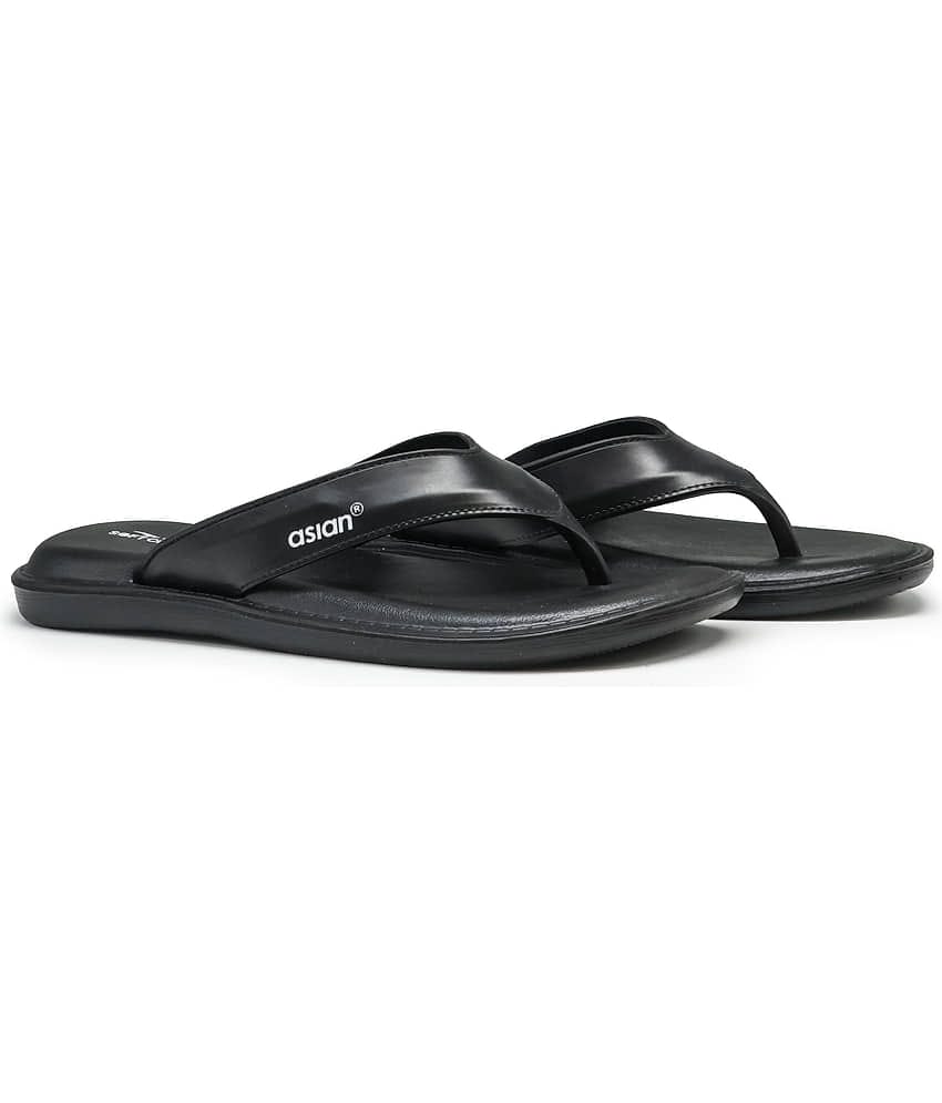 ASIAN Black Men's Thong Flip Flop