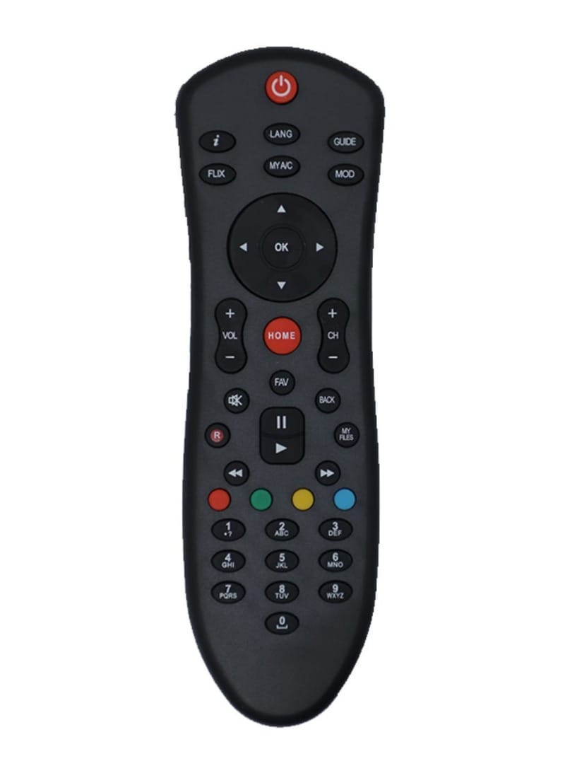 DTH Set Top Box Remote (With Recording), Compatible with Dish TV Sd-Hd Set Top Box Remote-Old Remote Functions Must Be Exactly Same (Color Multicolor)