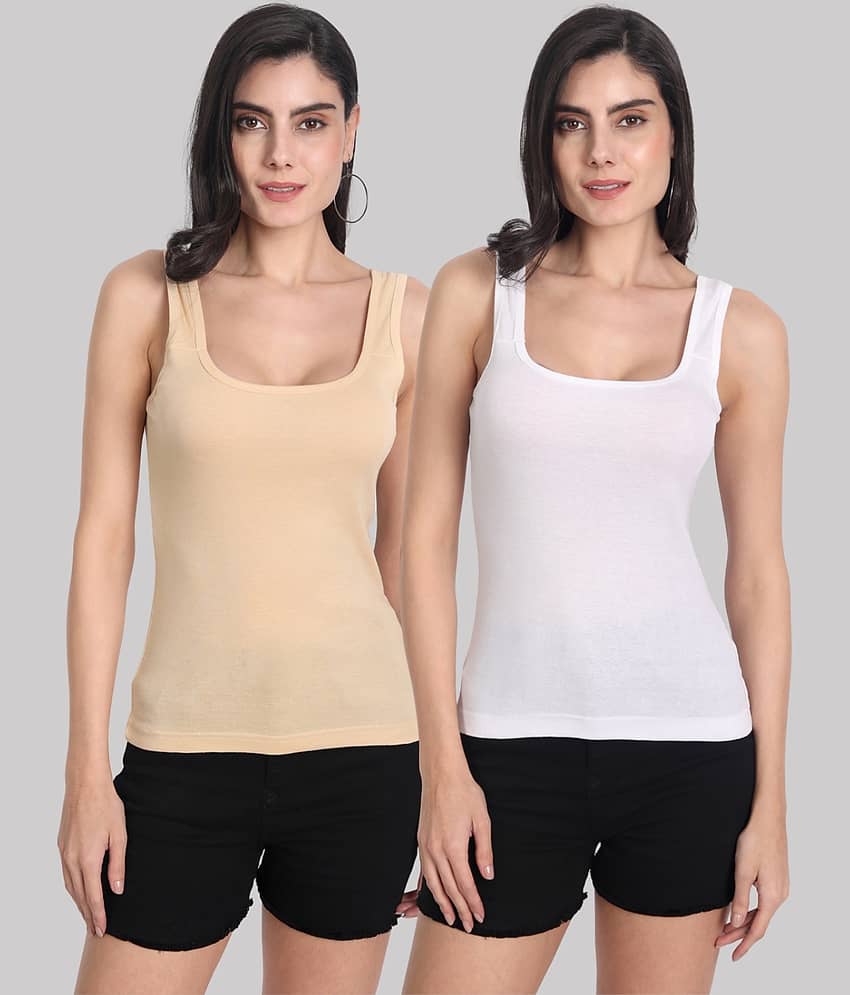 AIMLY Cotton Camisoles - Black Pack of 2