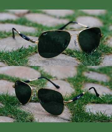 RESIST EYEWEAR Gold Pilot Sunglasses ( Pack of 1 )