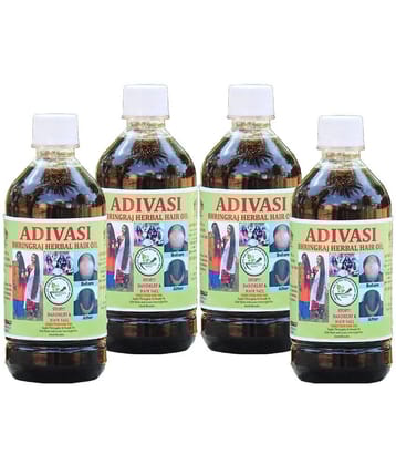 ADIVASI BHRINGRAJ HERBALS - Anti Hair Fall Bhringraj Oil 800 ml ( Pack of 4 )
