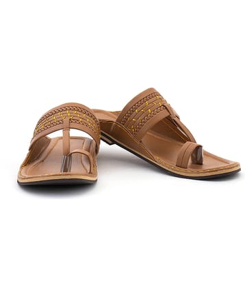 KHADIM Brown Men's Kolhapuris