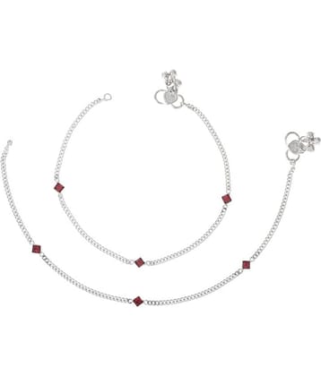 AanyaCentric - Silver Anklets ( Pack of 1 )