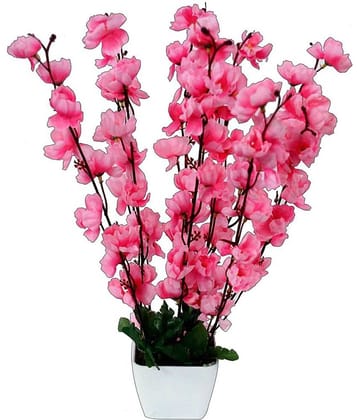 YUTIRITI Orchids Pink Flowers With Pot - Pack of 1