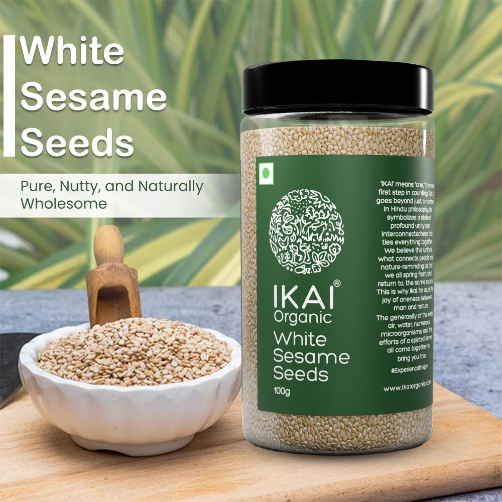 Organic White Sesame Seeds | Safed Til | Healthy Seeds | Good Fats | 100g