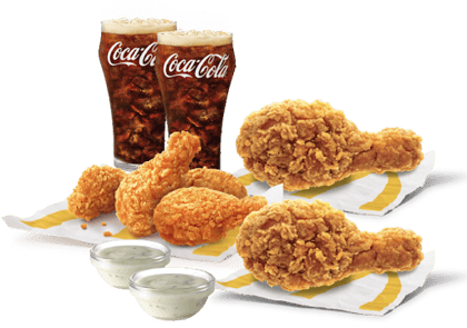 1 McSpicy Fried Chk + 1 Crispy Fried Chk + 4 Wings + 2 Coke + 2 Dips