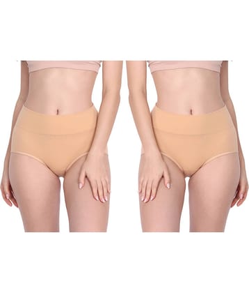 Flenzy Pack of 2 Cotton Women's Tummy Tucker ( Beige )