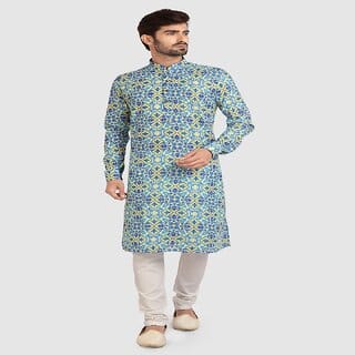 Raivat Ethnic Green Colour Cotton Printed Kurta Pajama 1248 Raivat Ethnic Green Colour Cotton Printed Kurta Pajama 1248
