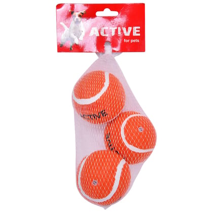 Active Squeak Tennis Ball 2.5inch Orange PK3 Active Squeak Tennis Ball 2.5inch Orange PK3