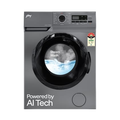 Godrej 6 Kg Eco-Wash With Steam Wash Fully-Automatic Front Load Washing Machine (2024 Model, WFEON ARG 6010 5.0, Silver Stream) 6 Kg - Silver / 6 Kg- 5 Star
